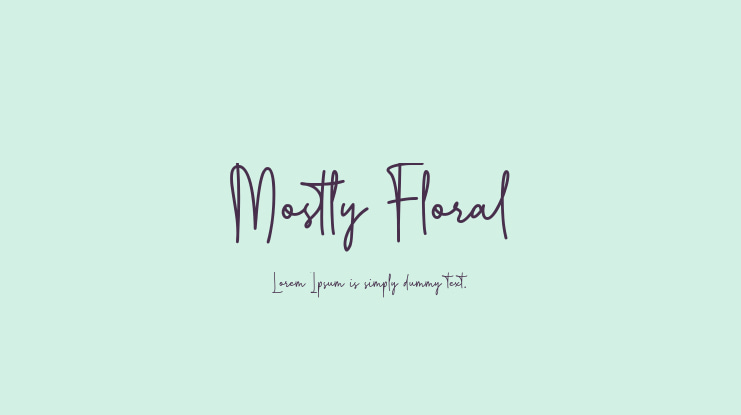 Mostly Floral Font