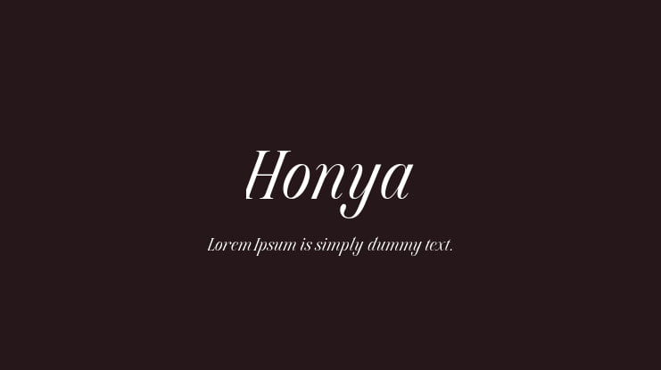 Honya Font