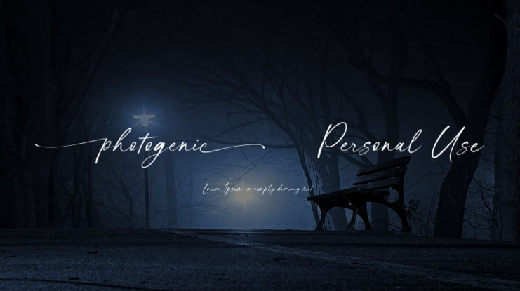 photogenic - Personal Use Font