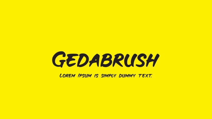 Gedabrush Font