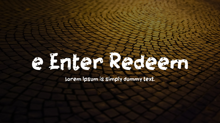 e Enter Redeem Font
