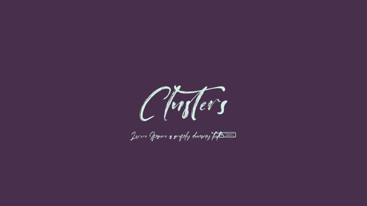 Clusters Font