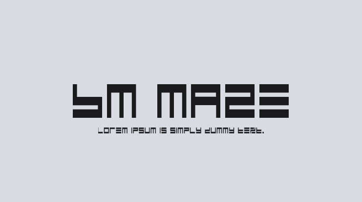 BM Maze Font