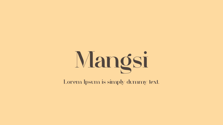 Mangsi Font