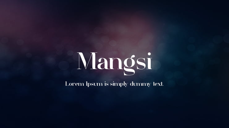 Mangsi Font