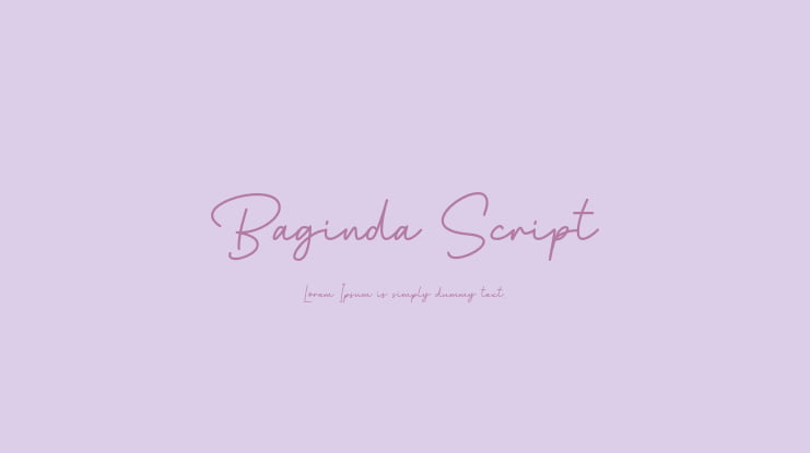 Baginda Script Font