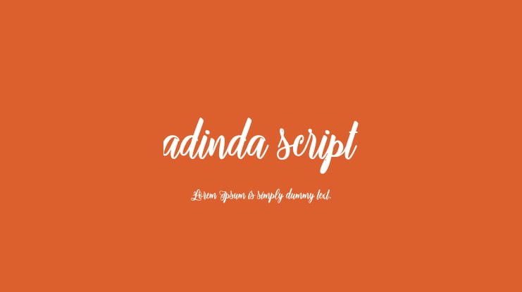 adinda script Font