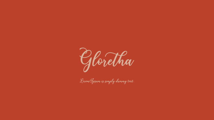 Gloretha Font