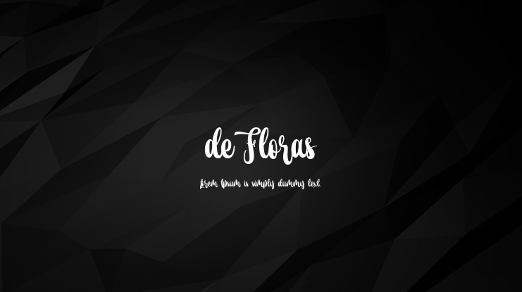 de Floras Font Family