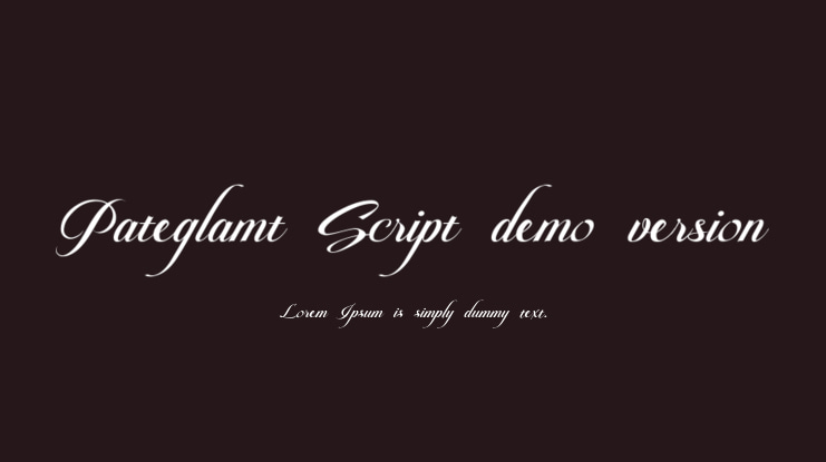 Pateglamt Script demo version Font
