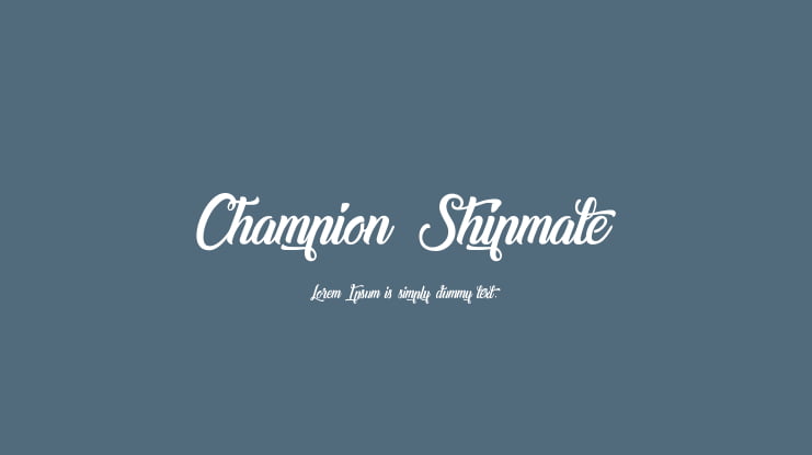 Champion Shipmate Font