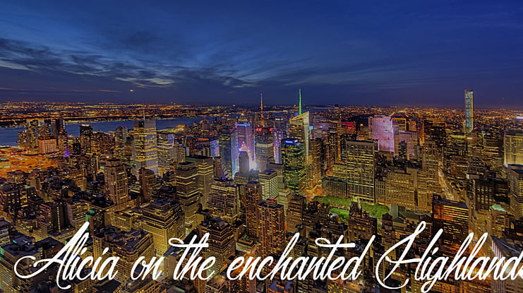 Alicia on the enchanted Highlands Font