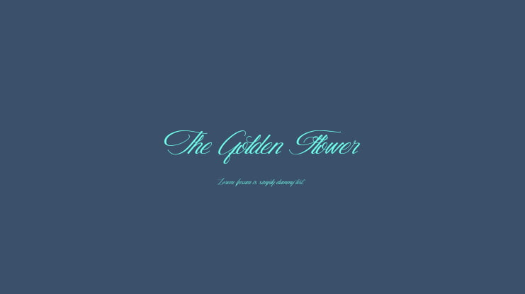 The Golden Flower Font