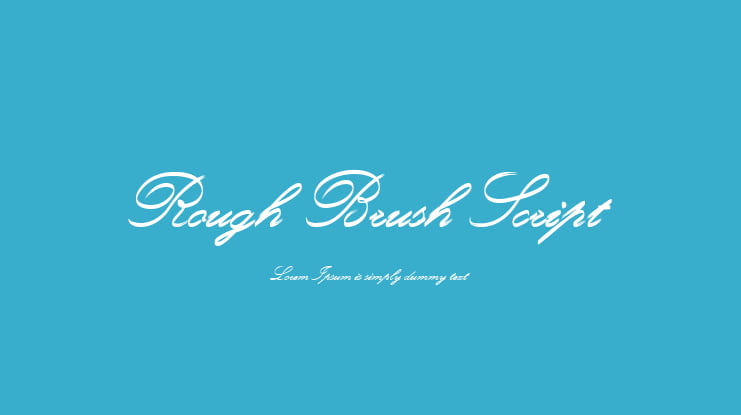 Rough Brush Script Font