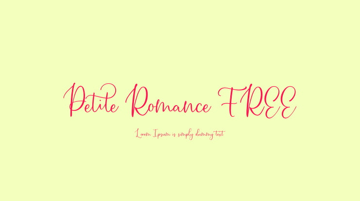 Petite Romance FREE Font