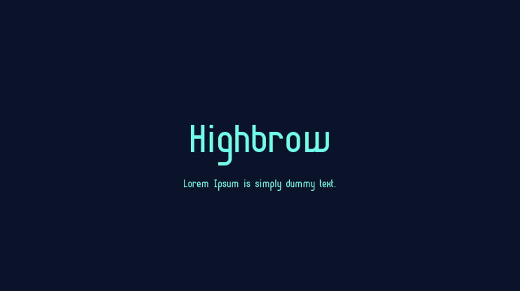 Highbrow Font