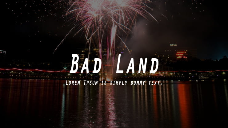 Bad Land Font