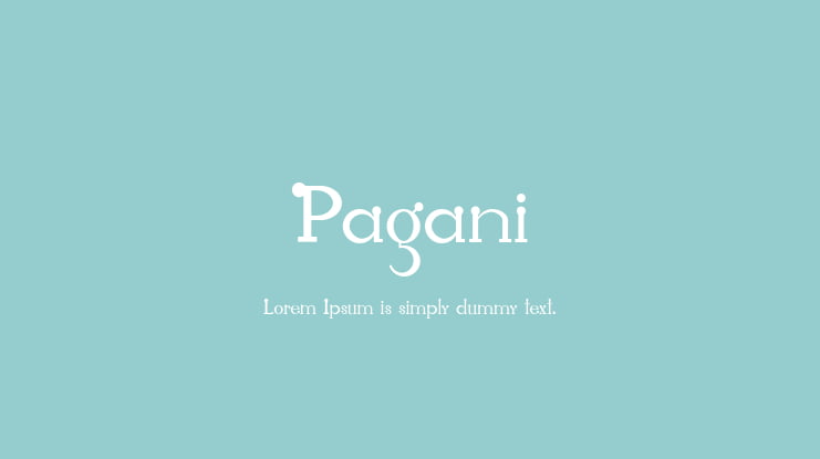 Pagani Font