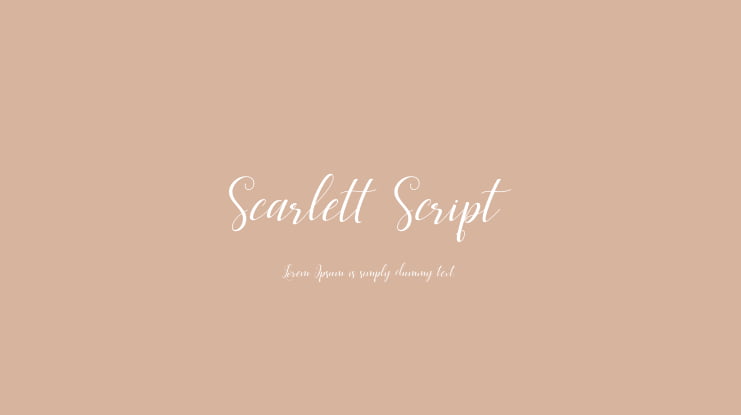 Scarlett Script Font