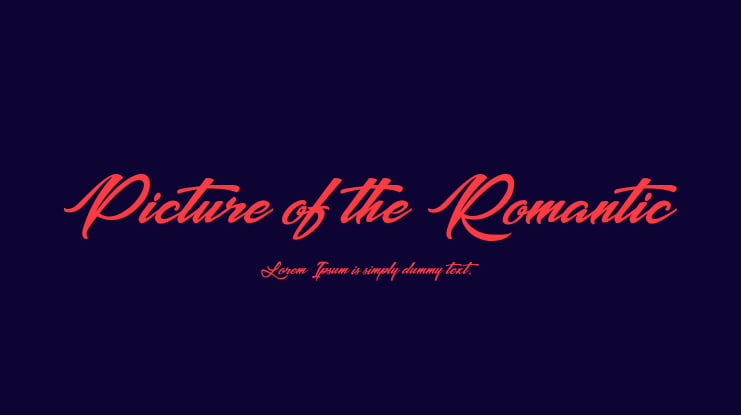 Picture of the Romantic Font