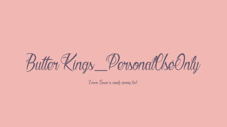 Butter Kings_PersonalUseOnly Font