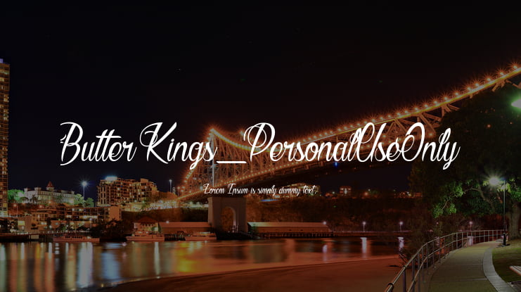 Butter Kings_PersonalUseOnly Font