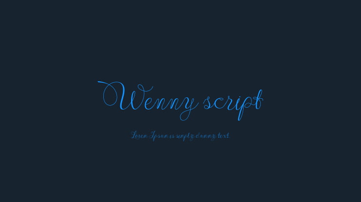 Wenny script Font