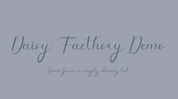 Daisy Facthory Demo Font