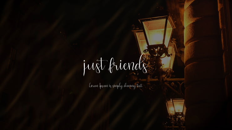 just friends Font