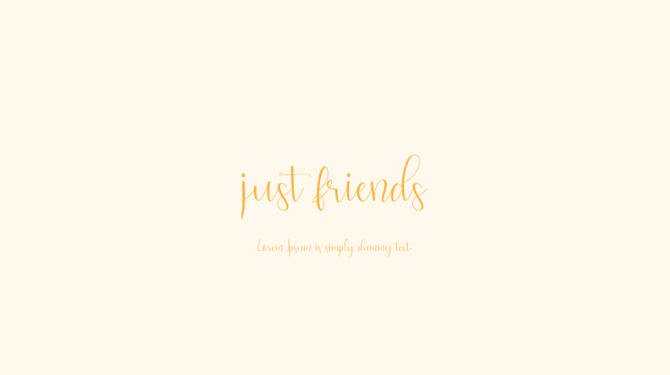 just friends Font