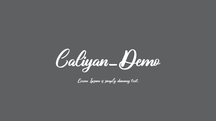 Caliyan_Demo Font