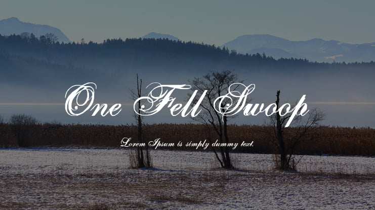 One Fell Swoop Font