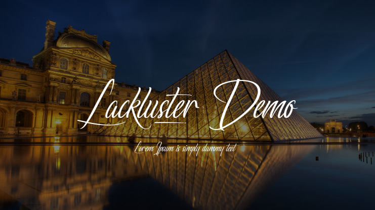 Lackluster Demo Font