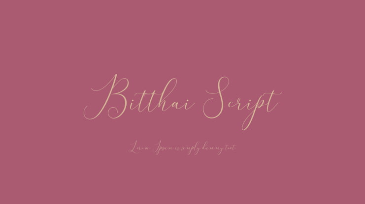 Bitthai Script Font