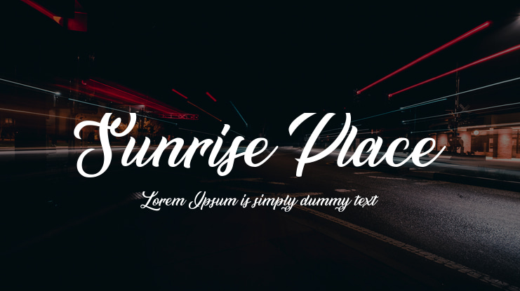 Sunrise Place Font