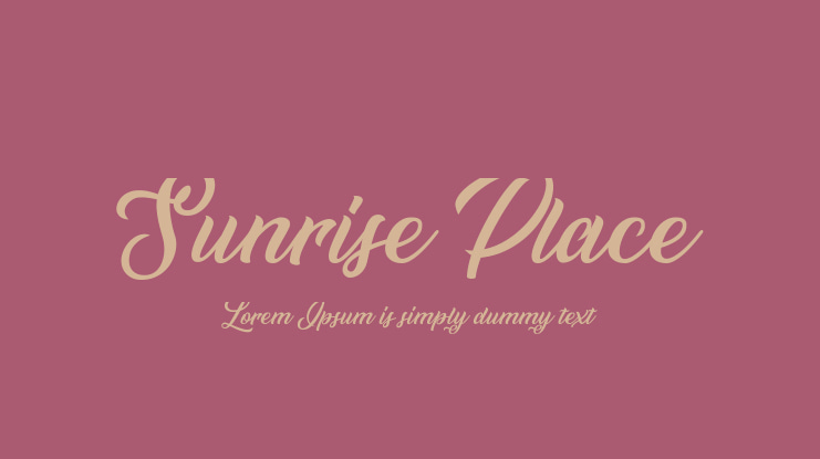 Sunrise Place Font