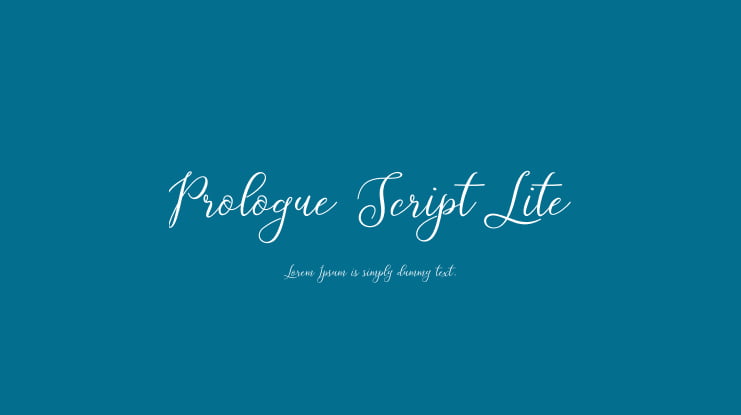 Prologue Script Lite Font