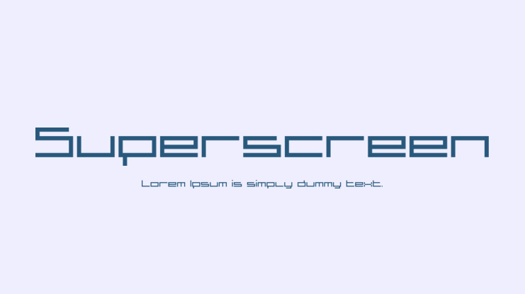 Superscreen Font
