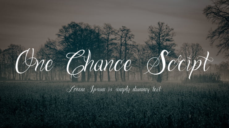 One Chance Script Font