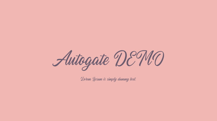 Autogate DEMO Font