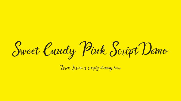 Sweet Candy Pink Script Demo Font