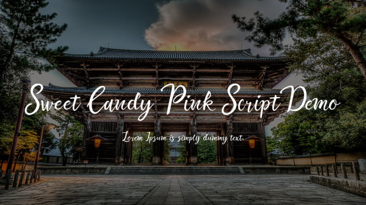 Sweet Candy Pink Script Demo Font