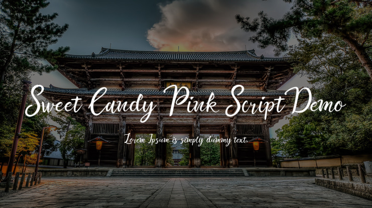 Sweet Candy Pink Script Demo Font