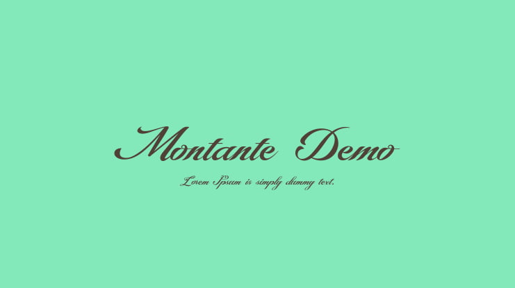 Montante Demo Font