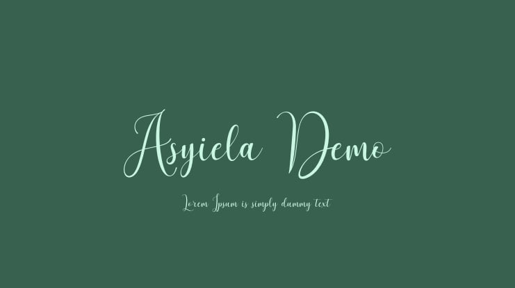 Asyiela Demo Font