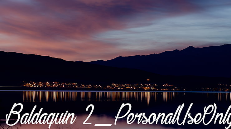 Baldaquin 2_PersonalUseOnly Font Family