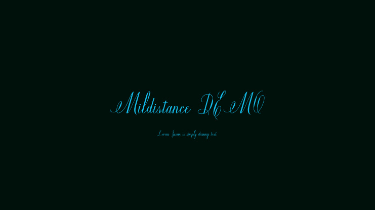 Mildistance DEMO Font