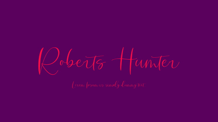 Roberts Humter Font