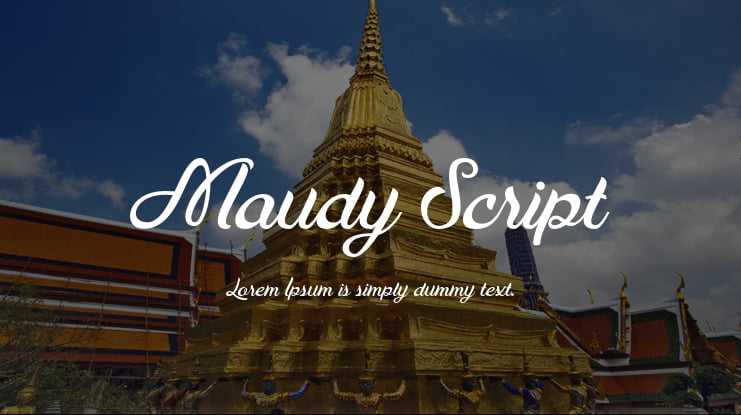 Maudy Script Font