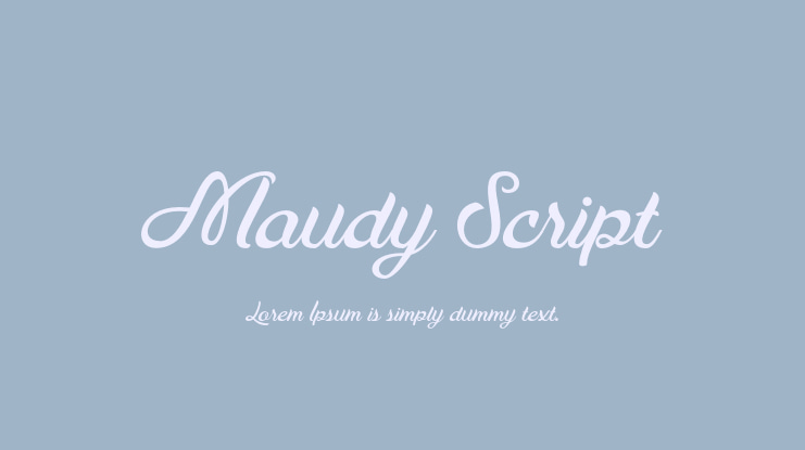 Maudy Script Font